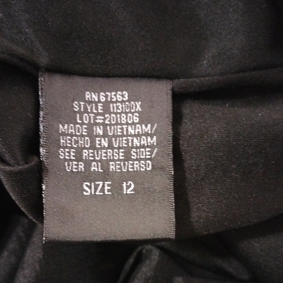 S.L. Fashion Elegant Black One-Shoulder Dress Size 12 - Picture 8 of 9